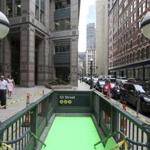 A replica of a New York City subway station popped up on High Street on Wednesday as part of a shoot for the film 