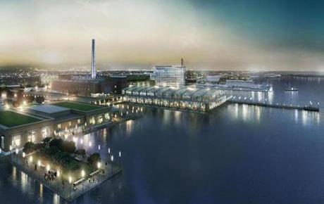An artist's rendering of the proposed New Bedford casino.
