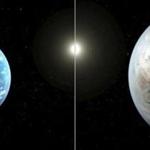 An image released by NASA compares Earth to the planet  Kepler-452b, described as having similar attributes.