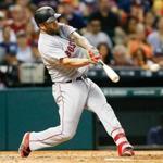 Mike Napoli had a homer and two doubles Thursday night to get his average above .200. 