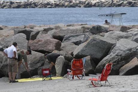 Authorities investigated a mysterious blast that threw a beachgoer into a nearby jetty in June. 
