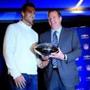 PHOENIX, AZ - FEBRUARY 02: (L-R) Tom Brady of the New England Patriots with NFL Commissioner Roger Goodell and the Super Bowl XLIX MVP trophy during a press conference folowing the Patriots Super Bowl win over the Seattle Seahawks on February 2, 2015 in Phoenix, Arizona. (Photo by Jamie Squire/Getty Images)