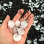 Large hail was seen in Kittery, Maine. 