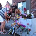 On Sunday, people placed flowers at the site where Vermont social worker Lara Sobel was killed on Friday in Barre, Vt. 