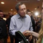 Ohio Governor John Kasich campaigned in Derry, N.H., on Wednesday.