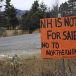  A sign along Route 3 in Stratford, N.H., expressed opposition to the planned $1.4 billion Northern Pass hydroelectric project.