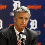 Dave Dombrowski spoke to the media on Oct. 14, 2014, as generall manager of the Tigers.