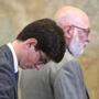 Owen Labrie (left) and defense attorney Jay Carney were seen in court on Thursday.