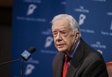 Former president Jimmy Carter gave the media an update on his recent cancer diagnosis at the Carter Center in Atlanta on Thursday.
