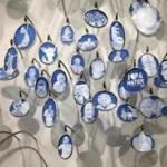 Charlotte Potter?s ?Pending? exhibit at the Museum of Fine Arts. Potter made 445 tiny glass trinkets to match each ignored Facebook request.

