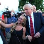 Donald Trump posed for a selfie with Britney Touchette, 15, from Lynnfield.