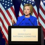 Hillary Clinton addressed the Democratic National Committee last week. 