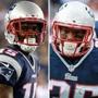 Reggie Wayne (left) and Jonas Gray (right) were cut from the Patriots? roster on Saturday.