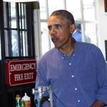 President Obama placed an order at Union Oyster House Monday. 