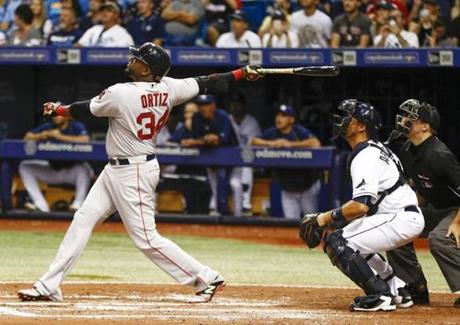 David Ortiz watched his 500th career home run in the fifth inning.  
