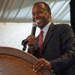 Dr. Ben Carson spoke to the crowd during the Eagle Forum's Eagle Council Event in St. Louis, Missouri.