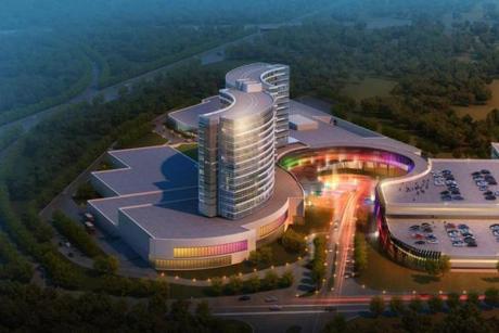 An architectural rendering of the resort casino that the Mashpee Wampanoag tribe hopes to build in Taunton.
