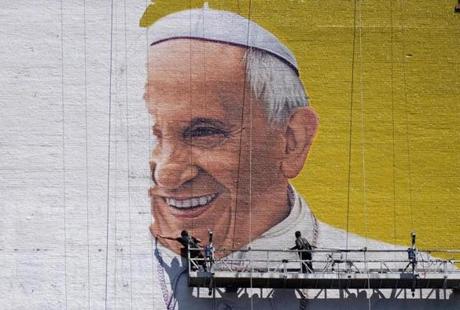 Two men painted a mural of Pope Francis in New York last month. 
