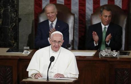 Pope Francis became the first pontiff to address Congress.
