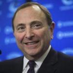 FILE - In this Jan. 30, 2015, file photo, NHL Commissioner Gary Bettman pauses during a news conference in Vancouver, British Columbia. Bettman says the league?s competitive balance is leading to teams focusing on having skilled players to make a difference. (AP Photo/The Canadian Press, Darryl Dyck via AP, File) MANDATORY CREDIT