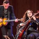 Cellist Maya Beiser was  accompanied by Jherek Bischoff Friday at MIT. 