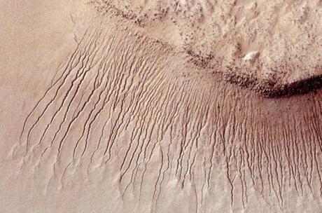 Portions of the Martian surface were shot by NASA's Mars Reconnaissance Orbiter.
