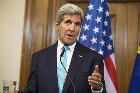 Secretary of State John Kerry spoke at a news conference in Berlin on Sept. 20.

