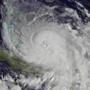 A satellite image released by the National Oceanic and Atmospheric Administration, shows Hurricane Joaquin off the Bahamas. 