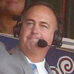 Don Orsillo waves to fans who chanted his name during the Red Sox? final home game on Sept. 28.