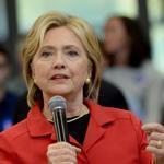 Democratic presidential candidate Hillary Clinton spoke Monday at a town hall event at Manchester Community College.