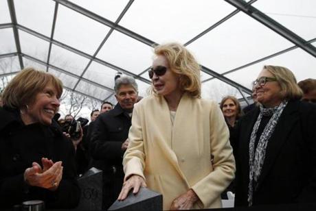 Joan Kennedy was seen during a formal ceremony to dedicate the Edward M. Kennedy Institute for the United States Senate in March. 
