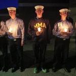 Maine Maritime students attended a vigil for the El Faro crew in Castine, Maine, Tuesday.