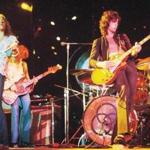 Members of the rock group Led Zeppelin (L-R) Robert Plant, John Paul Jones, Jimmy Page and John Bonham are shown in this undated publicity photograph.