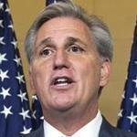 House Majority Leader Kevin McCarthy (R-Calif.) spoke to reporters after the speaker of the House nomination vote on Capitol Hill on Thursday.