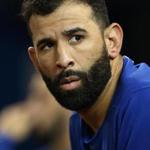 Toronto Blue Jays' Jose Bautista tosses his bat after hitting a three-run home run during the seventh inning in Game 5 of baseball's American League Division Series, Wednesday, Oct. 14, 2015 in Toronto. The Toronto Blues Jays beat the Texas Rangers 6-3. (Chris Young/The Canadian Press via AP) MANDATORY CREDIT