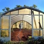  Farmer Jeff Deck grows vegetables year round at his Not Enough Acres Farm thanks to two double-layered plastic greenhouses that keep the temperatures above freezing inside through the winter.