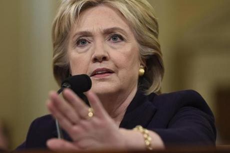 Hillary Clinton testified before the House Select Committee on Benghazi in Washington, D.C., on Thursday.
