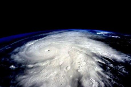 Astronaut Scott Kelly took a photo of the hurricane from the International Space Station Friday.
