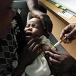 A baby received the malaria vaccine as part of a trial at the Walter Reed Project Research Center in Kombewa in Western Kenya in 2009.