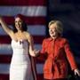 Hillary Clinton arrived with singer Katy Perry during a campaign rally with her husband, Bill Clinton, in Des Moines, Iowa, on Saturday.