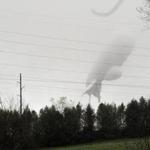 An unmanned Army surveillance blimp floated through the air while dragging a tether line just south of Millville, Penn.