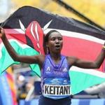 Mary Keitany finished in 2:24:25.