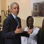 President Obama spoke about the reentry process for former prisoners to staff and residents of Integrity House, a residential drug-treatment center, in Newark on Monday. 
