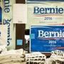 Campaign material can be seen inside Sen. Bernie Sanders campaign headquarters on Church Street in Burlington, V.T., on Saturday, October, 31, 2015. 