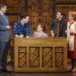 From left: Curt Bouril as Don Kirshner, Liam Tobin as Gerry Goffin, Abby Mueller as Carole King, Ben Fankhauser as Barry Mann, and Becky Gulsvig as Cynthia Weil.