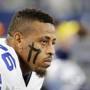 Dallas Cowboys defensive end Greg Hardy (76) looks on from the sidelines during an NFL football game against the Seattle Seahawks Sunday, Nov. 1, 2015, in Arlington, Texas. Seattle won 13-12. (AP Photo/Brandon Wade)