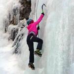Dani Sadorf of San Diego in the Ouray Ice Park. 
