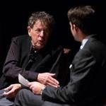 Philip Glass, pictured recently speaking at the Museum of Fine Arts.