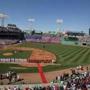 Boston, Ma-April 13, 2015-Globe Staff Photo by Stan Grossfeld-Opening Day-Red Sox vs Nationals, Fenway Park----Overall of flyover after National Anthem