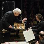 Christoph von Dohnanyi with pianist Martin Helmchen performing with the BSO on Thursday.